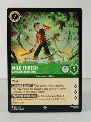 Milo Thatch - Getting His Hands Dirty - Wilds Unknown #82 - LORCANA - NM - C