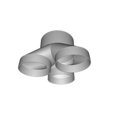 8" to 6" 3-Way Splitter Duct hose 8-inch to 6-inch Divider HVAC Dust Woodwork