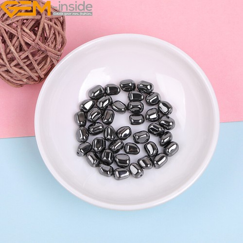 Cuentas de hematita negras naturales fabricación de joyas poder energía chakra 15" moneda cruz - Imagen 71 de 360