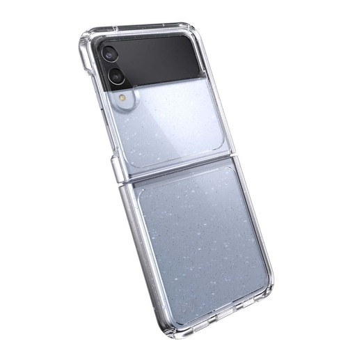 Presidio Perfect-Clear Fold Samsung Galaxy Z Flip4 Case - Clear/Platinum Glitter - Picture 3 of 3