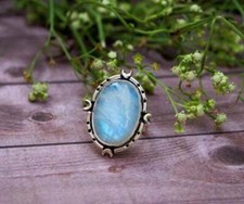 Natural Moonstone Ring,925 Sterling Silver Ring,Handmade Ring,Gift For Her