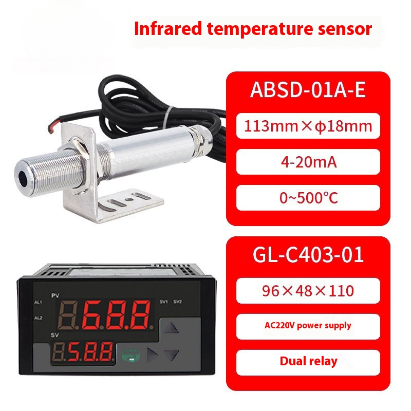 Infrared Temperature Controller Industrial In-Line Non-Contact Infrared Temperature Controller Sensors ...