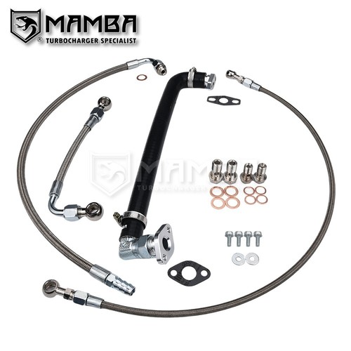 MAMBA Turbo Oil Water Line 1.8T Transverse VW MK4 GOLF GTI Bora Beetle K03 US - Picture 2 of 9