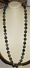 Vintage MILLEFIORI GLASS ROUND BEADS NECKLACE Sterling Silver Clasp~20" Long~EX! — photo 2