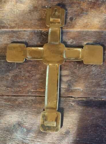 Morita Gil Atemberaubendes Kreuz Lapislazuli & Messing 26 cm x 20 cm - Bild 2 von 3