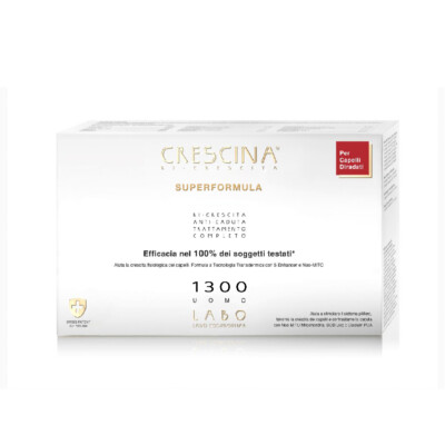 Crescina SUPER FORMULA Re-Growth and Anti-Fall Hair 1300 Men 10+10 Vials