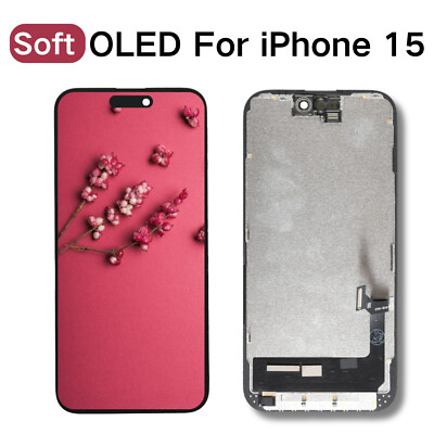 For iPhone 15 6.1'' LCD Display Best Soft OLED Screen Touch Digitizer Replacement