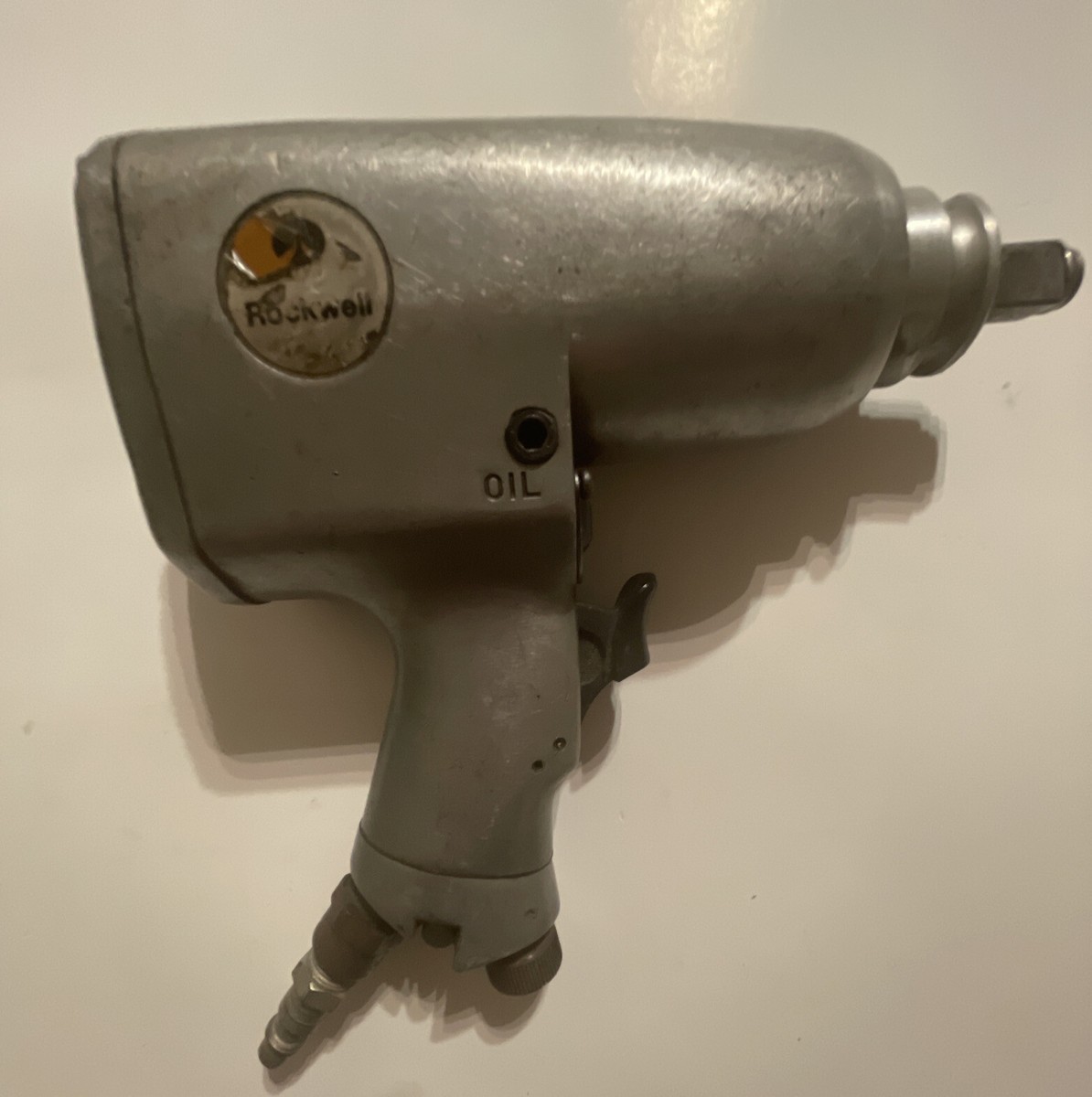 Vintage Pneumatic Rockwell Model #2210 Impact Wrench with Engraved