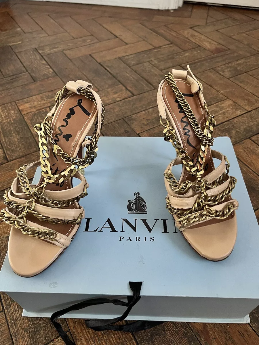 Gold chain heels discount
