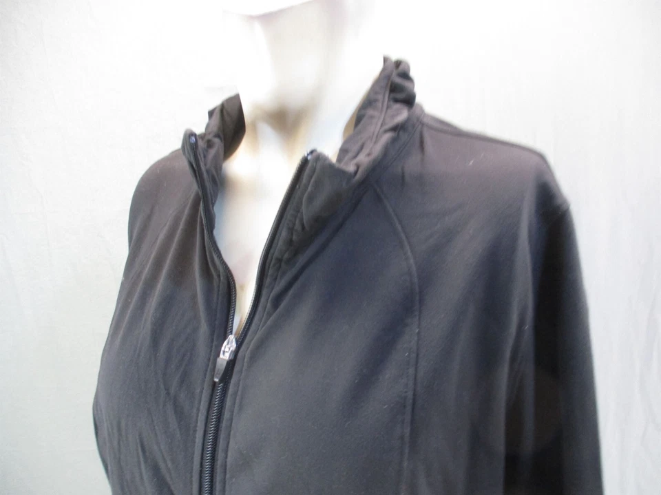Chaqueta deportiva LUCY talla L negra con cremallera completa cuello con bolsillos 1Bl9 Foto 4 de 4
