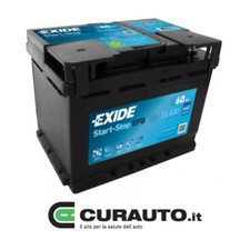 BATTERIA PER AUTO EXIDE EL600  60AH 640EN DI SPUNTO 12V EFB  START E STOP