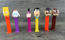6 Pez Dispensers Flinstones Tasmanian Devils Simpsons Multicolor