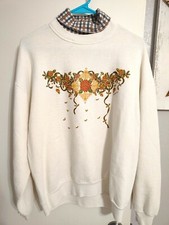VTG GOPHER SPORT WOMEN SIZE LARGE FLORAL GRAPHIC SWEATSHIRT MADE IN USA