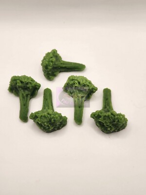 Wax Broccoli, Fake Food, Props, Fake Veggies, 15 Pieces