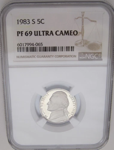 1983-S JEFFERSON NICKEL NGC PF69 ULTRA CAMEO = 2nd BEST CHOICE