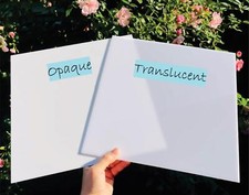 White Acrylic Plexiglass Sheets 1/8   3mm Thick: Opaque OR Translucent 17 Sizes