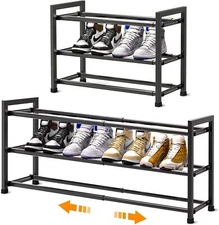Shoe Rack Organizer Expandable Metal strong coating on the surface adjustable un