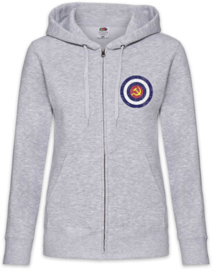 Captain Communism Damen Zipper Hoodie America Fun Communist Hammer & and Sickle