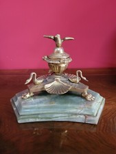 Calamaio in bronzo Base onice Fine '800 Napoleone III