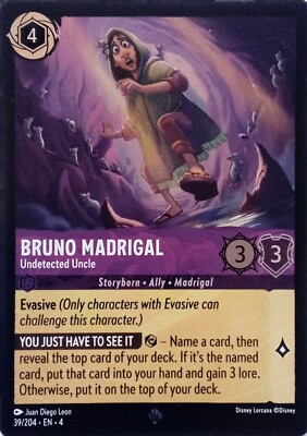 39/204 BRUNO MADRIGAL UNENTDECKT ONKEL FOIL SUPER RARE DISNEY LORCANA KARTE
