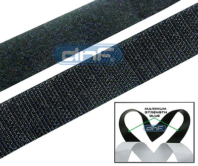 30 Yards 90 Feet 1'' Black Self Adhesive Hook and Loop Tape- PRIORITY SHIPPING!
