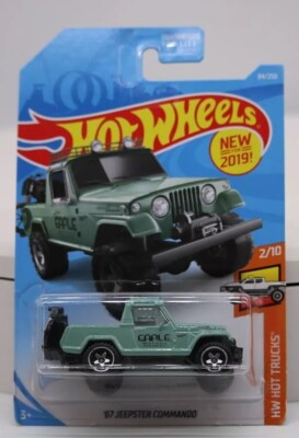 *67 Jeepster Commando 84/250. Hotwheels 2018 Hot Trucks 2/10. FYF06