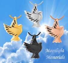 New Dove Bird Love Urn Cremation Pendant Ashes Holder Memorial Necklace