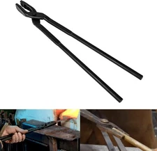 17 inch Blacksmith Tongs Wolf Jaw Blacksmithing Tool For Beginner bladesmiths