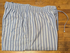 NAUTICA 100 COTTON WOVEN SLEEP LOUNGE PANTS - Men's Medium M Blue Stripe EUC