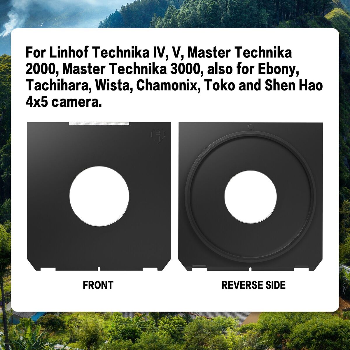 2Pcs Copal #0 #1 Center Hole Lens Board Linhof Wista Shen 2Pcs Copal #0 #1 Center Hole Lens Board Linhof Wista Shen