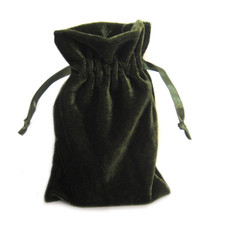 NEW Small Velvet Bag (Moss Green) 4x6" Drawstring Pouch