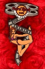 Hard Rock Cafe Pin Las Vegas  FILM GIRL reel bikini hat lapel XX strip hat lapel