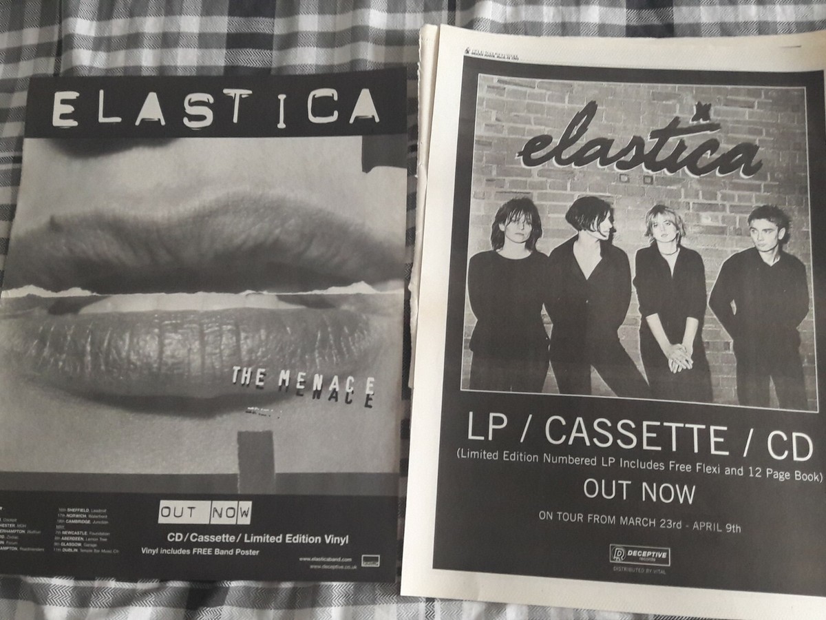 ELASTICA original magazine advert / small poster DEBUT ALBUM / THE
