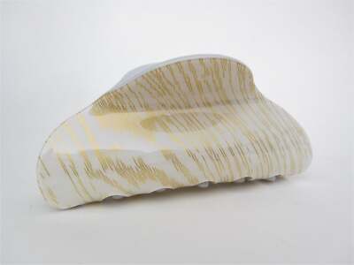 Long creme white blonde and gold  hair claw clip