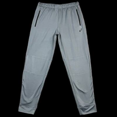 Asics Mens Knit Jogger Pants XL (37X30) Gray Reflective Accents