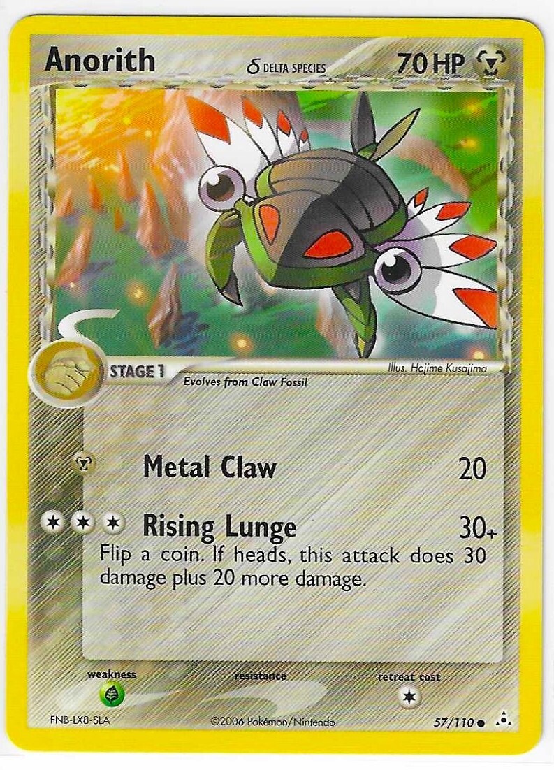 ANORITH 57/110 EX HOLON PHANTOMS Pokemon Card NM-MINT