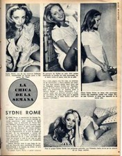 SYDNE ROME => 1 page 1974 Spanish CLIPPING / COUPURE DE PRESSE