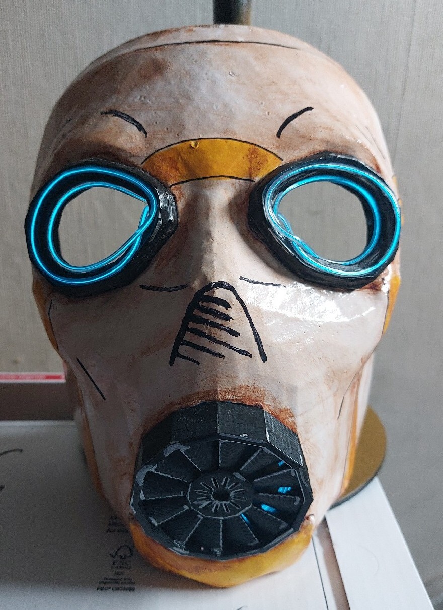 Borderlands Psycho máscara pintada a mano casco juego utilería cosplay