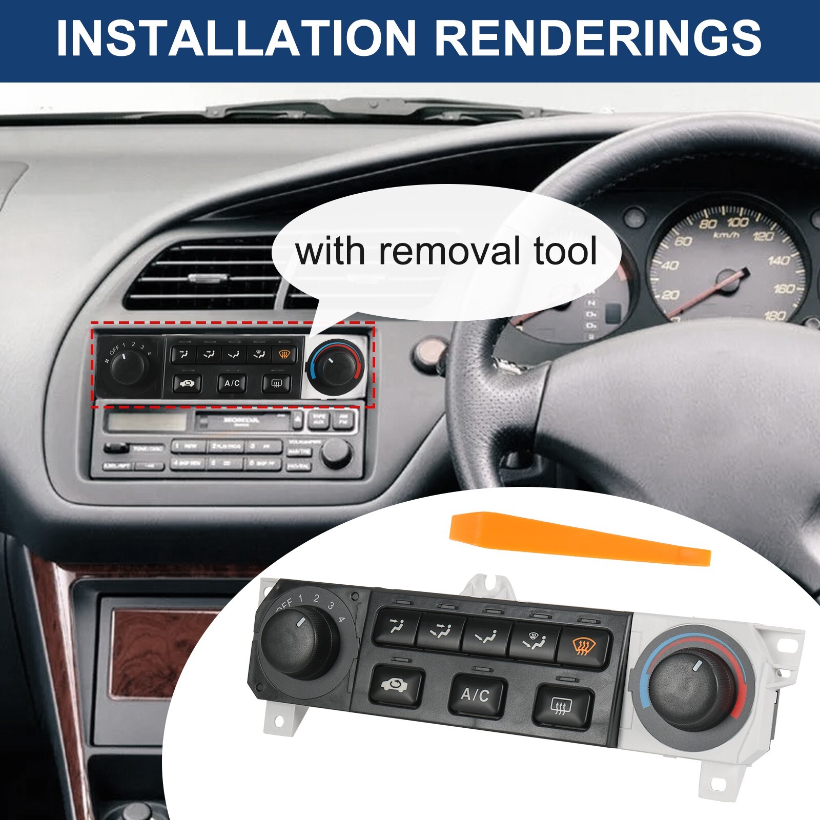 A/C Heater Climate Control Module For 98-00 Honda Accord 1998-04 Honda Odyssey 