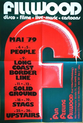 UPSTAIRS   STAGS   SOLID GROUND 1979 + orig. Concert Poster - Plakat - A1 - F/U