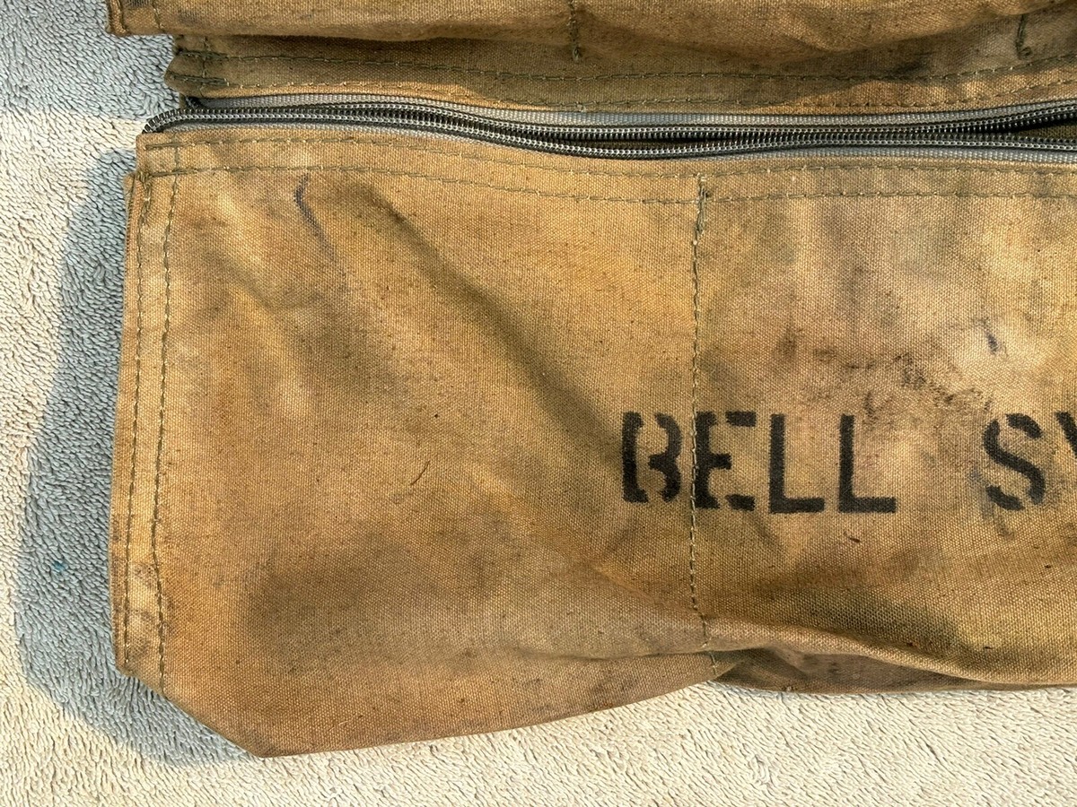 <まもなく出品終了> BELL SYSTEM tool bag 40-50's Bell System? canvas tool bag - VINTAGE CLOTHES