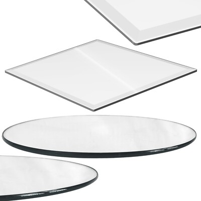 Glasplatte Rund & Eckig ESG Glasscheibe 8mm Glas Glastisch Tischplatte DIY Tisch