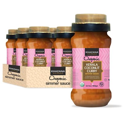 Khazana Coconut Chutney Sauce Smoky Kerala 12.7 oz Pack of 6