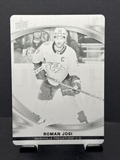 23-24 UD MVP HOCKEY ROMAN JOSI BLACK PRINTING PLATE 1/1 #166