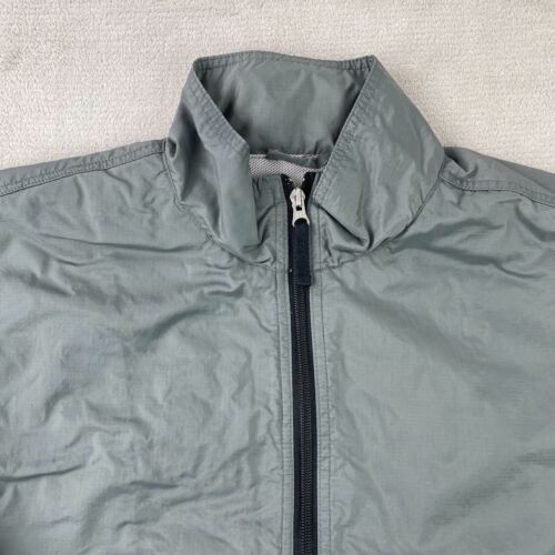 Vintage Gap Jacket Men Medium Grey Windbreaker Lined Vented Y2K Retro Full Zip - Picture 3 of 14
