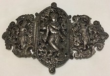 Early Indian Raj Deity 3 Section Belt Buckle