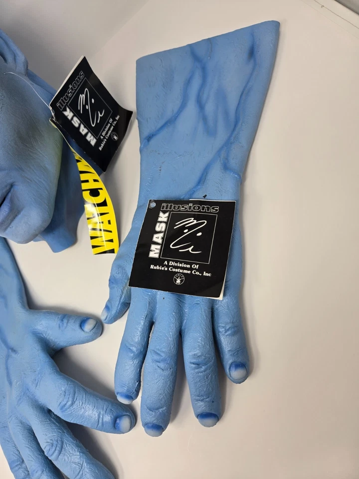 DC WATCHMEN DR MANHATTAN FULL OVERHEAD LATEX MASK & GLOVES RUBIES ILLUSIONS 2009 - Image 4 of 4
