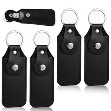 4 Pcs Flash Drive Case, Leather Anti Lost Thumb USB Small, Black