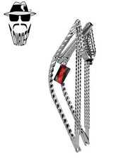 ORIGINAL LOWRIDER 26" Bent 1" DROPDOWN Triple Square Twisted Chrome Deluxe Fork.