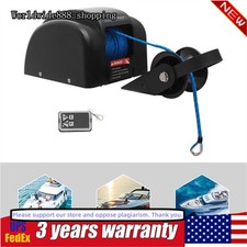 45 LBS Boat Anchor Winch Electric Marine Winch With Wireless Remote Free Fall